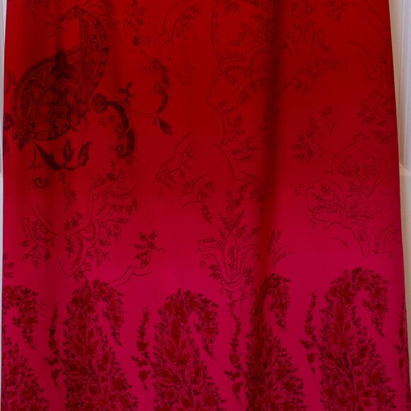Y2K VTG Red Maxi Dress Tie Dye Paisley Fairycore Gradient M P | Bright Spring - Picture 5 of 8